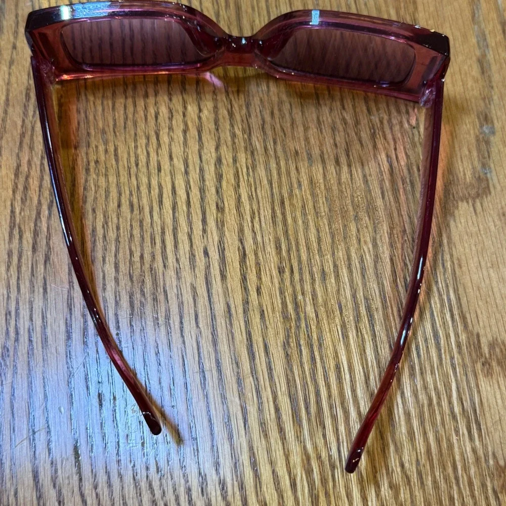 Foster Grant NS1022 Rectangular Sunglasses Translucent Pink Purple PRP 160mm
